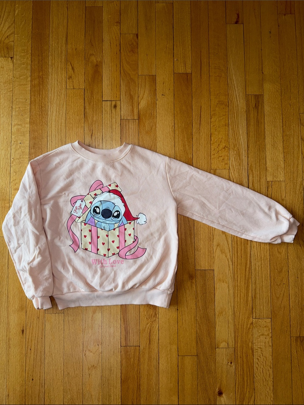 Disney Pink Crewneck Sweatshirt with Stitch Gift Graphic